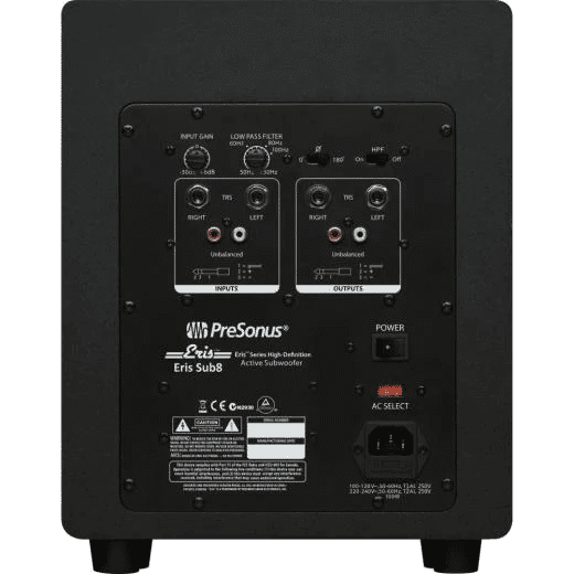 Presonus Erissub8 Monitor Subwoofer De Estudio 8" Bt