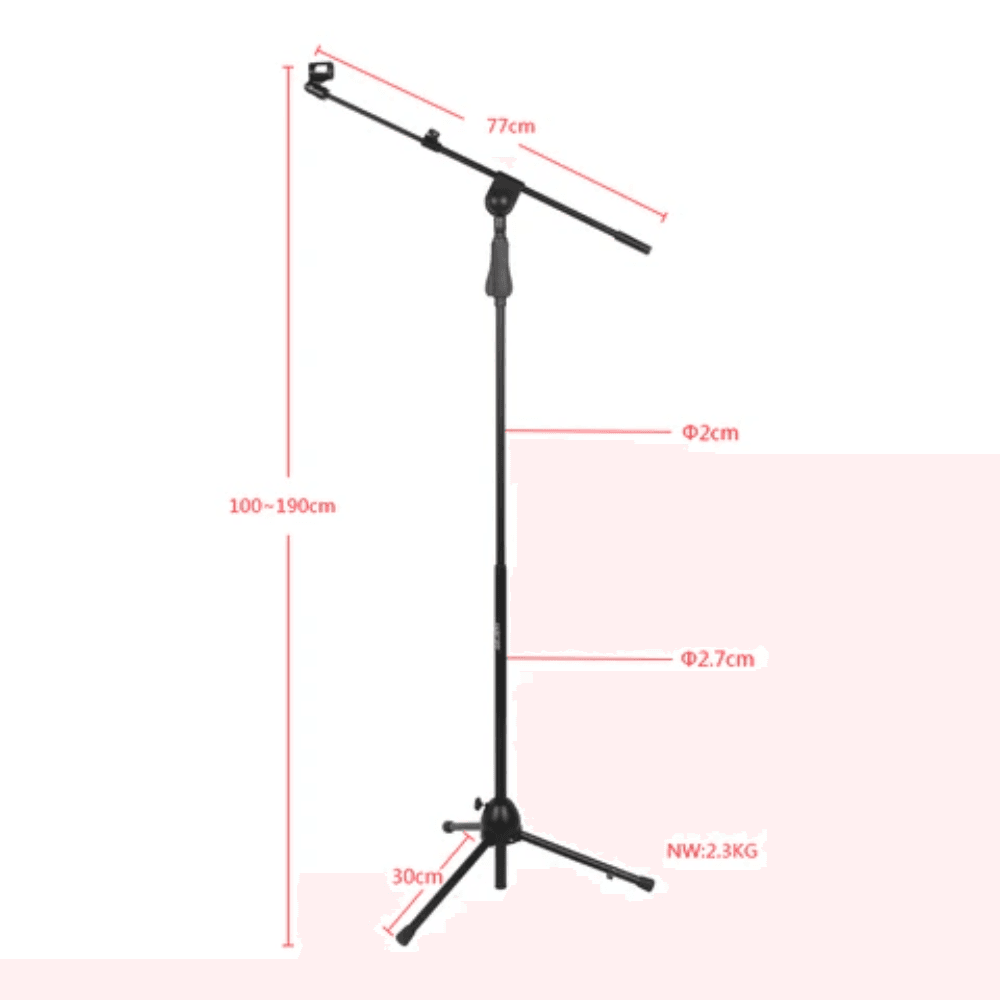 Hebikuo Atril Para Micrófono Con Boom M786
