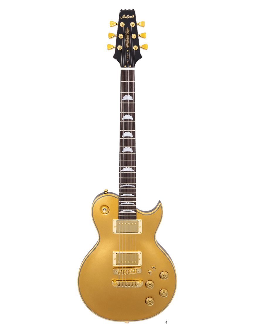 Aria® Pe-F80 Guitarra Eléctrica Genuine "Pe" Pedigree Edición Limitada | Gold Top