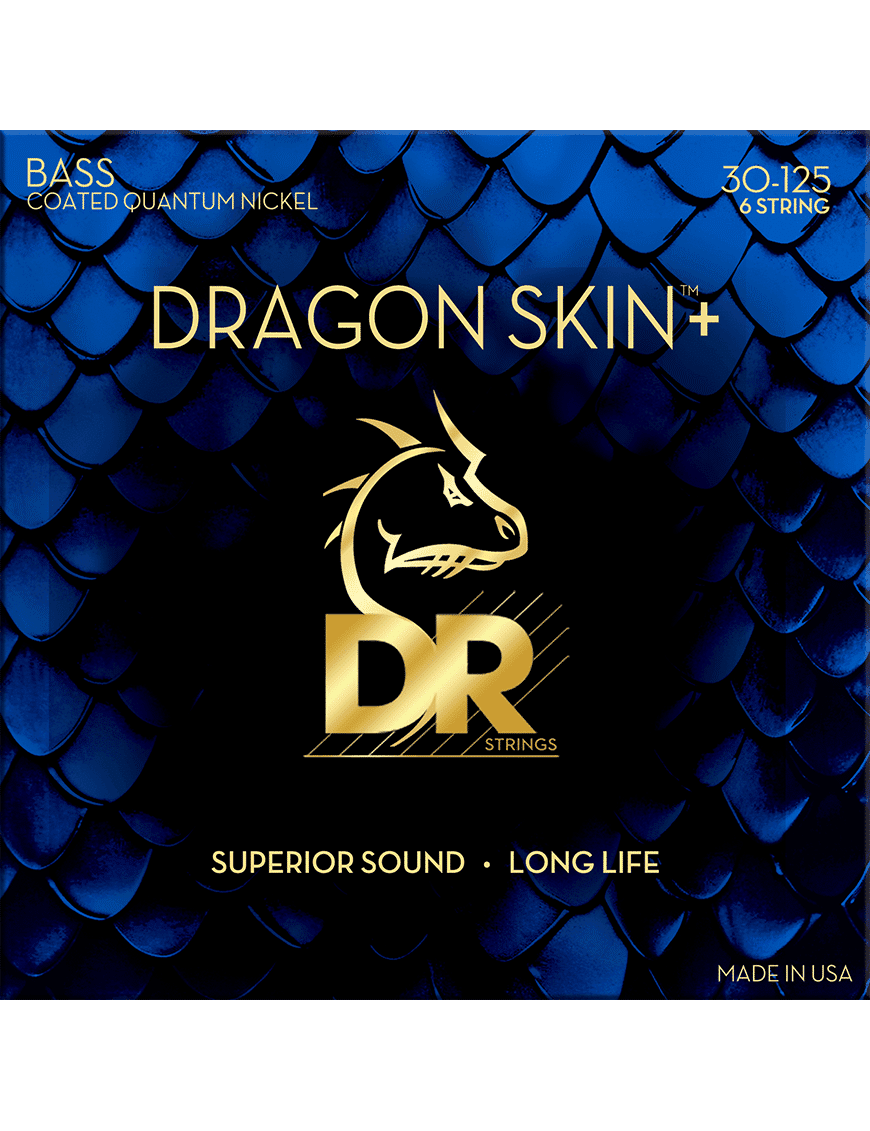 Dr Dragon Skin+™ 30-125 Cuerdas Bajo Eléctrico 6 Cuerdas Nickel Recubiertas