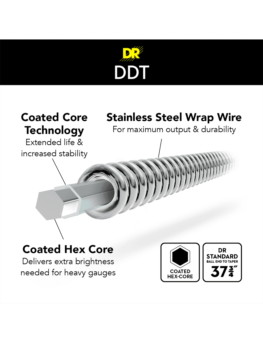 Dr Ddt™ Ddt-55 Cuerdas Bajo Eléctrico 4 Cuerdas 55-115 Heavier