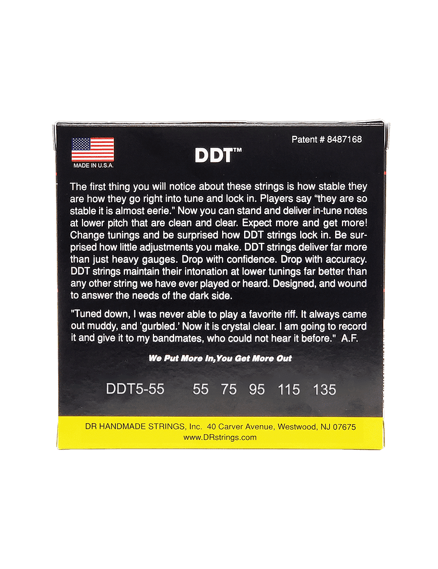 Dr Ddt™ Ddt5-55 Cuerdas Bajo Eléctrico 5 Cuerdas 55-135 Heavy