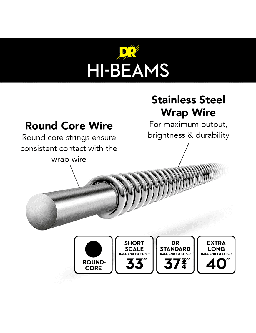 Dr Hi-Beams™ Mr6-30 Cuerdas Bajo Eléctrico 6 Cuerdas 30-125 Medium