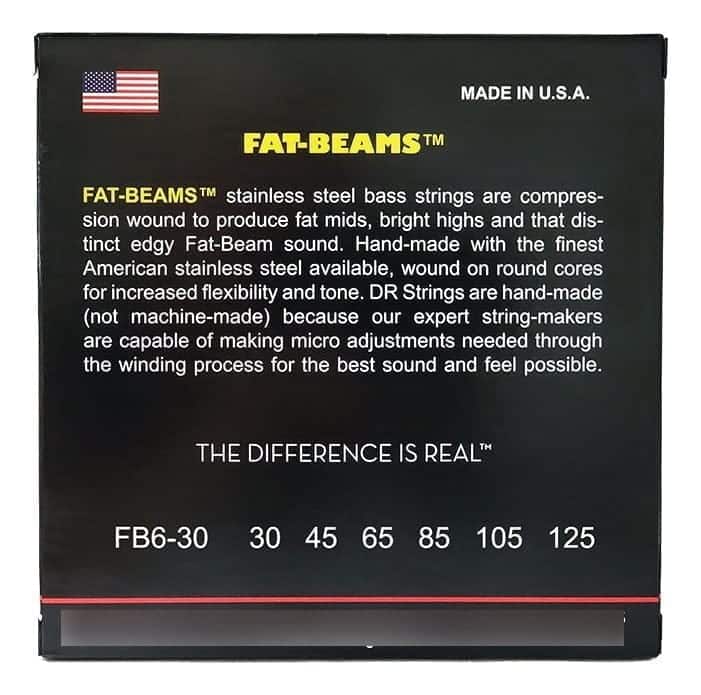 Dr Cuerdas Bajo 6 Cuerdas Fb6-30-125 Fat-Beams Medium