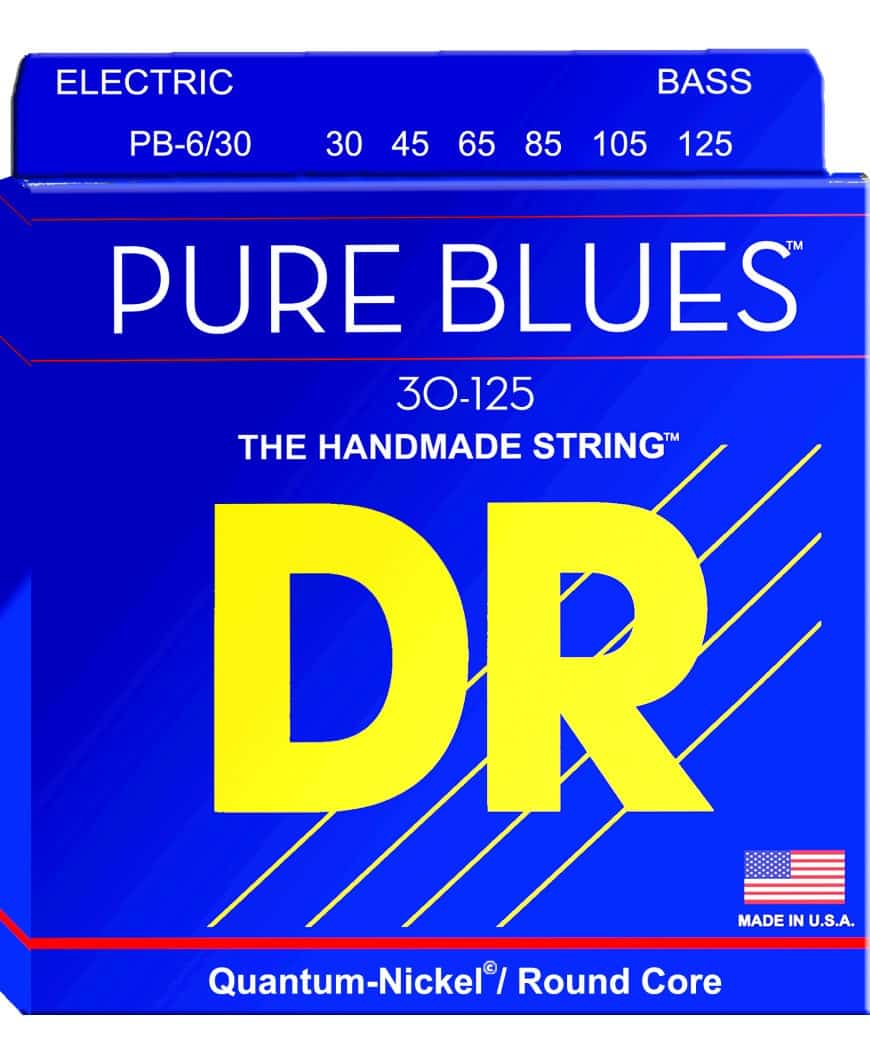 Dr Cuerdas Bajo 6 Cuerdas Pb6-30-125 Pure Blues Medium