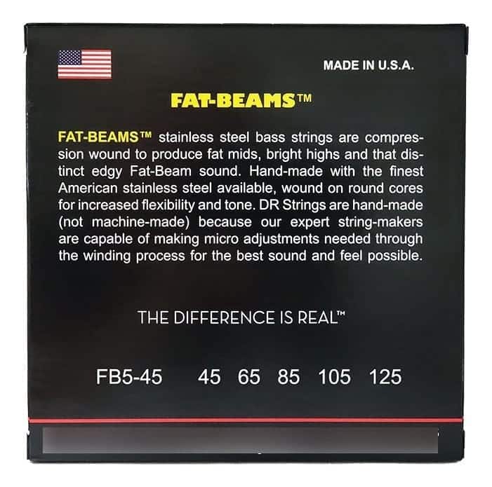 Dr Cuerdas Bajo 5 Cuerdas Fb5 45-125  Fat-Beam Medium