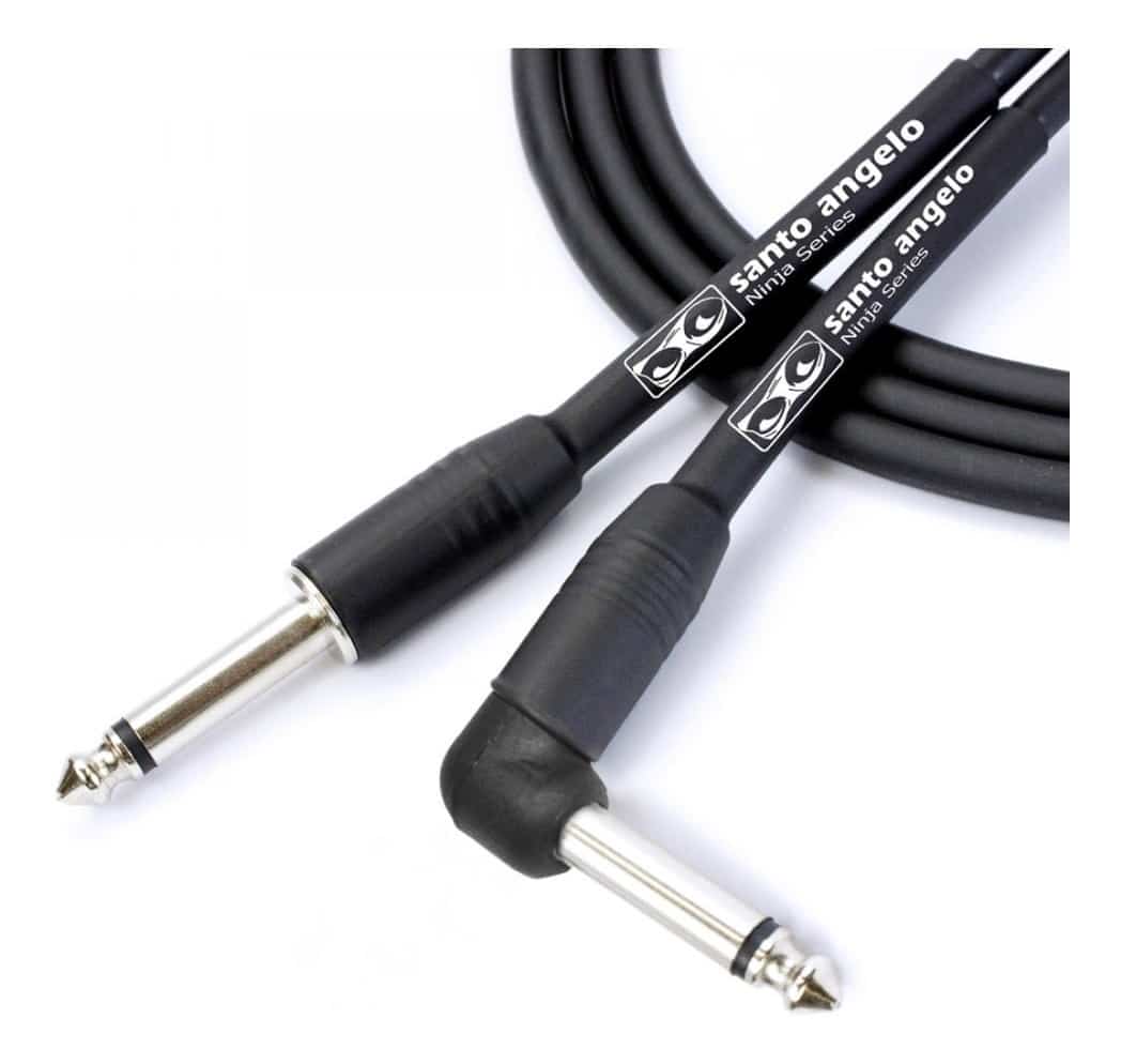 Santo Angelo® Ninja 4.57mt Cable Instrumentos Plug ¼" Recto A Plug ¼" L 90° Ofhc