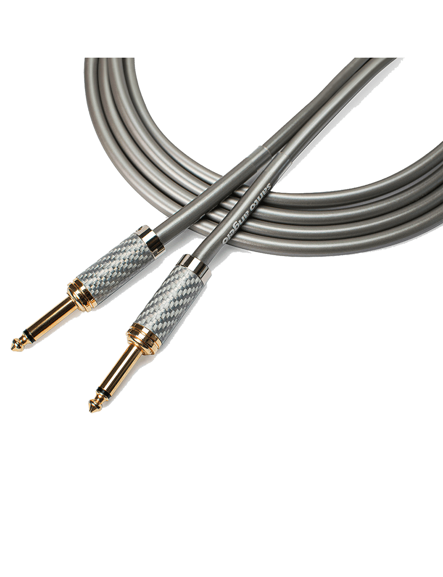 Santo Angelo® Metal Dci Silver 6.10mt Cable Instrumentos Plug ¼" Recto A Plug ¼" Recto Ofhc