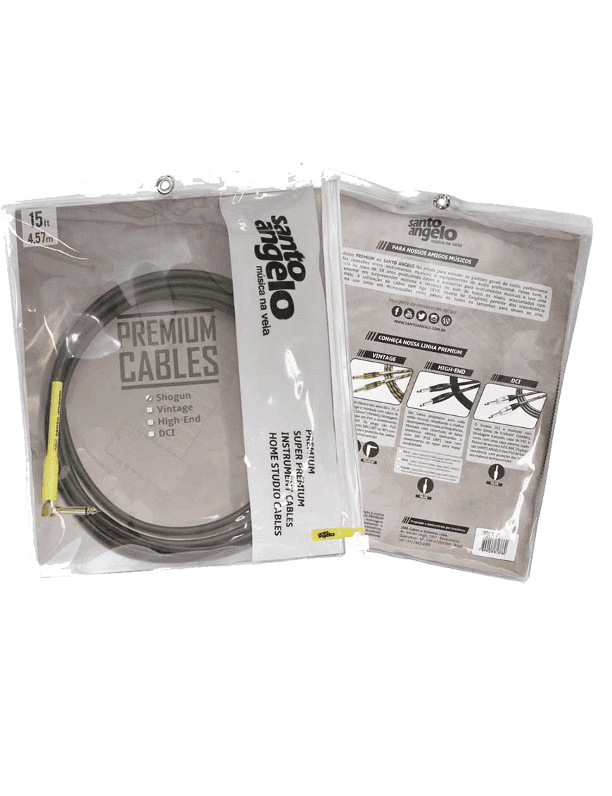 Santo Ángelo Shogun Cable Instrumentos Plug ¼" Recto A Plug ¼" L 90°