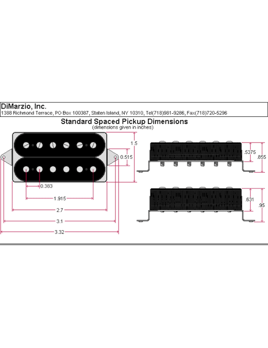 Dimarzio Capsula Humbucker Dp216 Bk Mo Joe