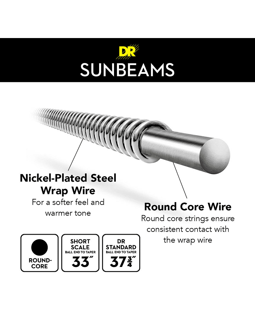 Dr Cuerdas Bajo 6 Cuerdas Nmr6-30-125 Sunbeams Medium