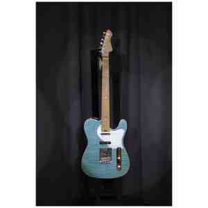 Aria Pro II Guitarra Electrica 615MK2 Tele Flamed T Blue