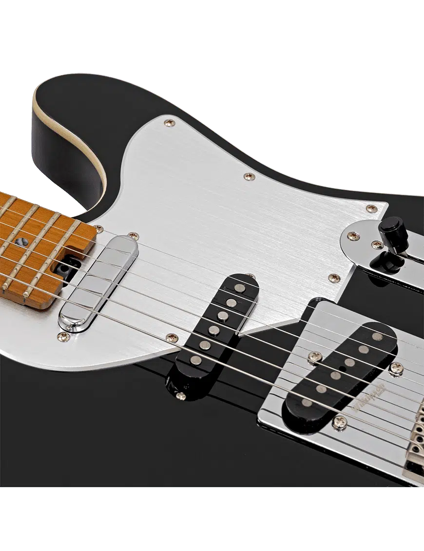 Aria Pro II Guitarra Eléctrica 615-GTR Tele Black Alumin - Imagen 2
