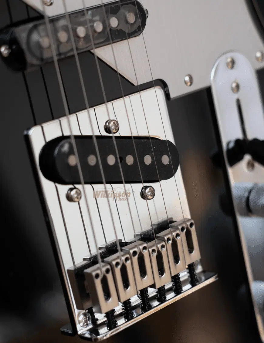 Aria Pro II Guitarra Eléctrica 615-GTR Tele Black Alumin - Imagen 3