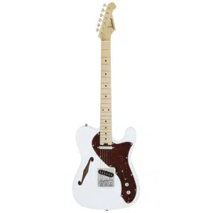 Aria Pro II Guitarra Eléctrica Semi-Hollow TEG-TL Telecaster Style | Color: White