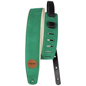 Basso Correa Guitarra CLASSIC 07 Suede OGreen Gamuza 7 Cm