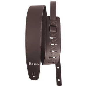 Basso Correa Guitarra VINTAGE Café Liso 6,5 Cm