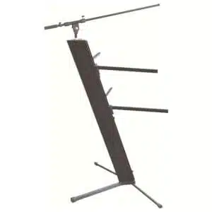 Apextone Atril Teclado Doble Con Atril Microfono Mas Funda