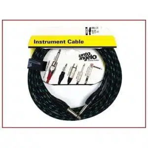 Santo Angelo® ANGEL Textil 4.57mt Cable Instrumento Plug ¼" Recto a Plug ¼" Recto OFHC