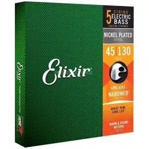 Cuerdas Bajo Eléctrico Elixir 5 Cuerdas 14202 Nanoweb 45-130