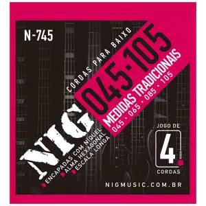 NIG Cuerdas Bajo Eléctrico 45-105 Acero Níquel