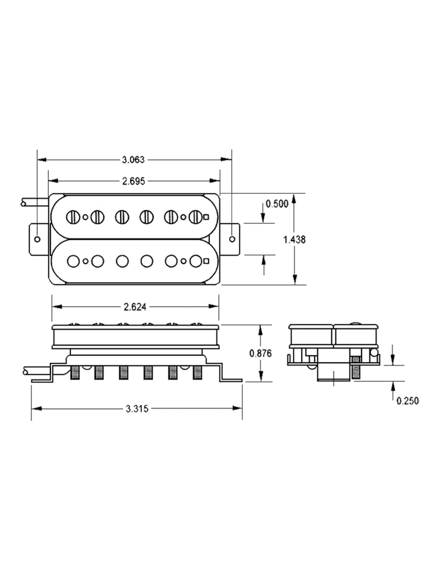Seymour Duncan Humbucker Sh-8b Invader White - Imagen 2
