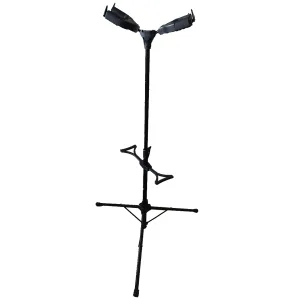 Apextone 3429DD Atril Guitarra Doble Con Seguro