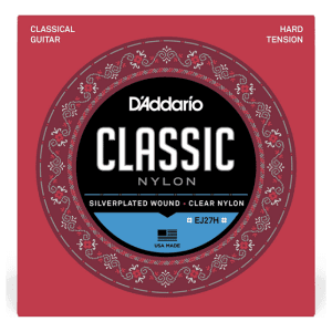 D'addario Cuerdas Guitarra Clásica Nylon 6 Cuerdas Ej27h Classic Tensión Fuerte 28.5-44