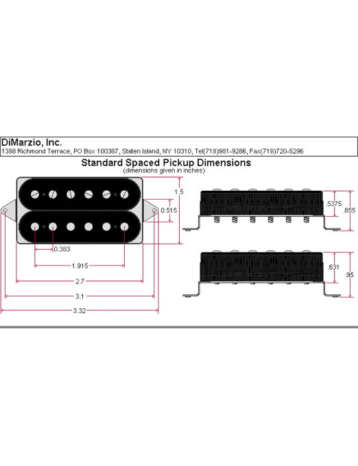 DiMarzio Capsula Humbucker DP216 BK MO Joe - Imagen 5
