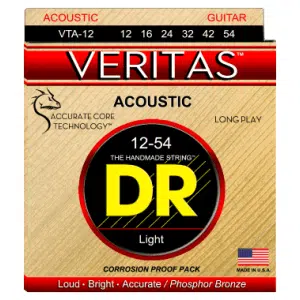DR Cuerdas Guitarra Acústica Folk 6 Cuerdas VERITAS™ VTA-12 -54 Light