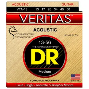 DR Cuerdas Guitarra Acústica Folk 6 Cuerdas VERITAS™ VTA-13-56 Medium