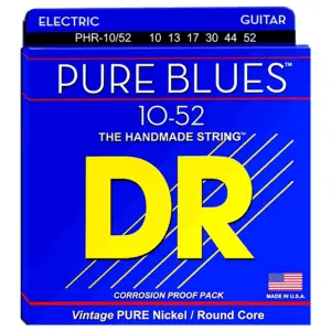 DR Cuerdas Guitarra Eléctrica 6 Cuerdas PURES BLUES™ PHR-10/52 Big Heavy