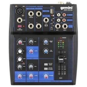 Gemini GEM-05USB Mezclador 5 Canales USB/Bluetooth