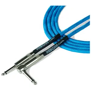 Santo Angelo NEON Blue Cable Instrumentos Plug ¼" Recto A Plug ¼" 90° OFHC | 6.10mt