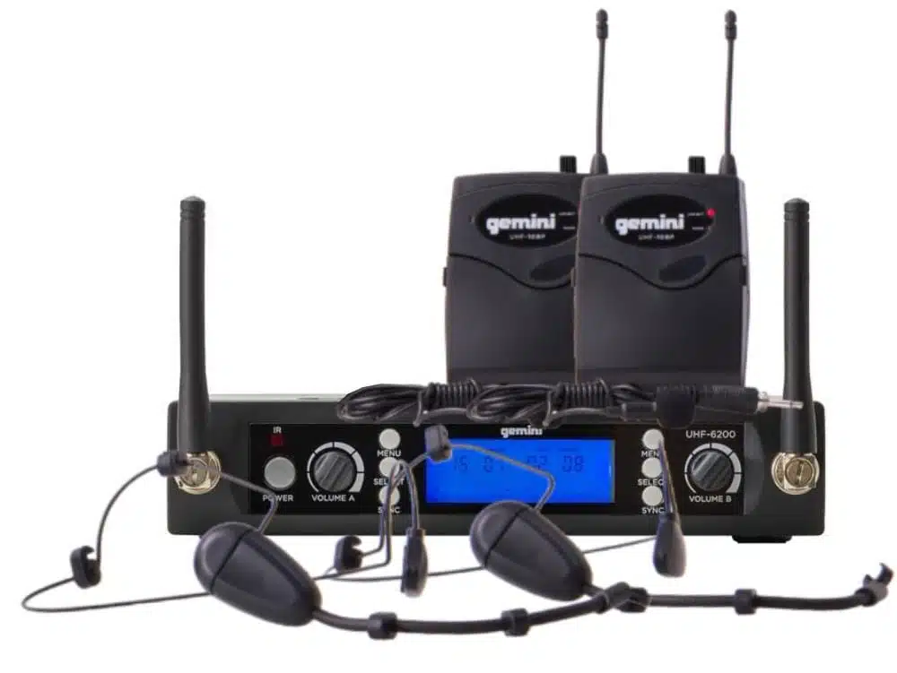Gemini UHF6200HL Sistema Inalámbrico de Cintillo Doble UHF