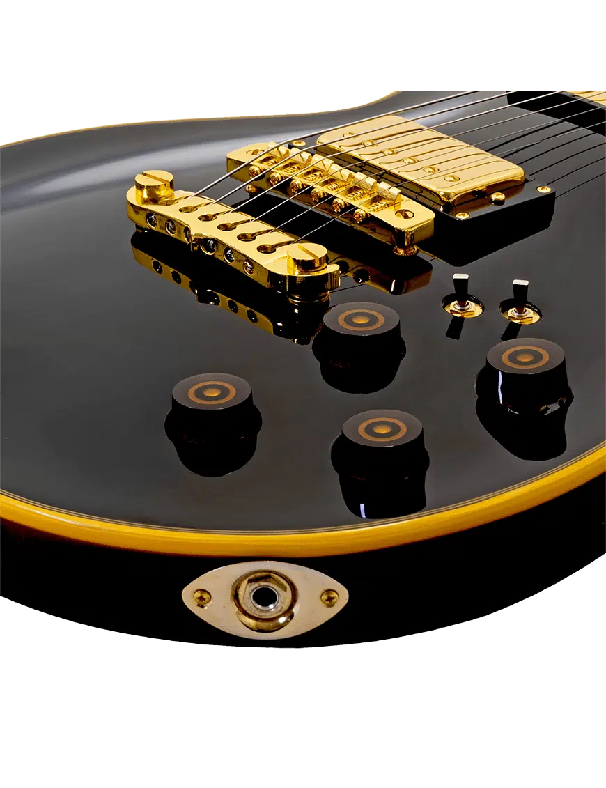 Aria Pro Ii Pe-F80 Guitarra Eléctrica Genuine Pe Pedigree Black Top - Imagen 6