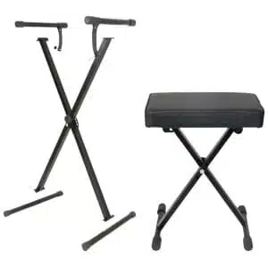 Hebikuo Pack de Sillín para Teclado mas Atril