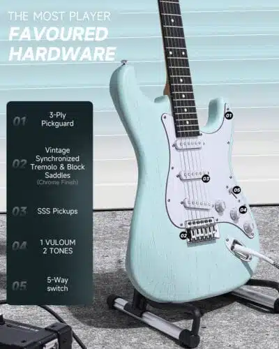 Donner DST-80 Kit de Guitarra Eléctrica con Amplificador - Imagen 2