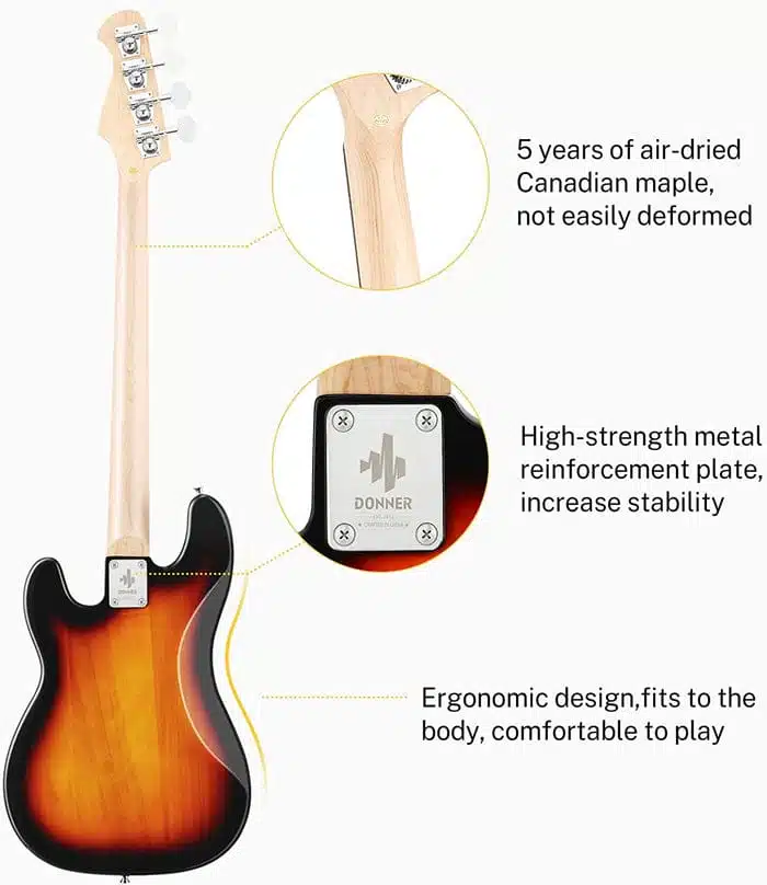 Donner DPB-510 Kit de Bajo Eléctrico con Funda - Imagen 7