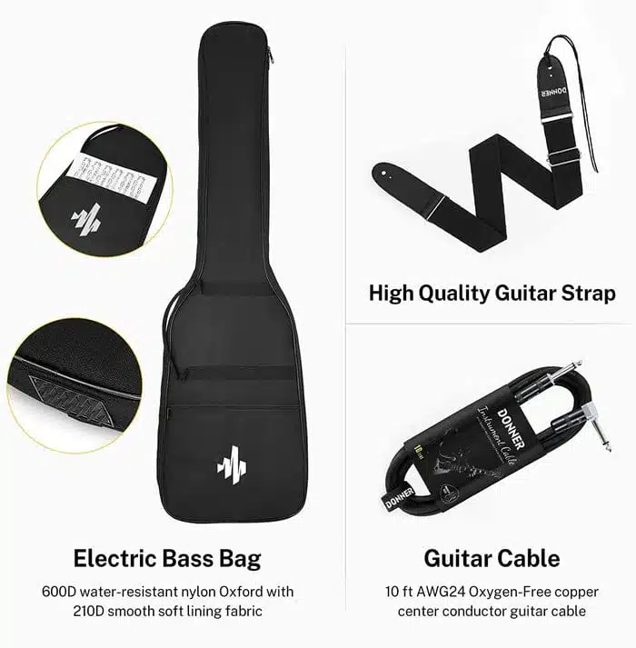 Donner DPB-510 Kit de Bajo Eléctrico con Funda - Imagen 5