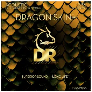 DR DRAGON SKIN+™ 12-56 Cuerdas Guitarra Acústica Phosphor Bronze Recubiertas