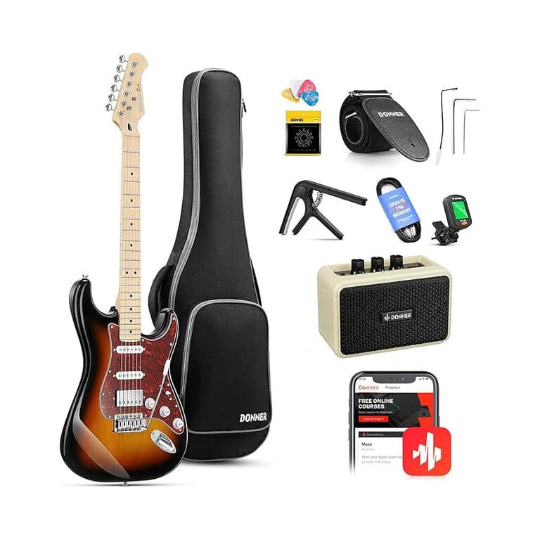 Donner DST-152 Kit de Guitarra Eléctrica con Amplificador