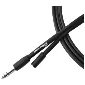 Santo Angelo® AC23 4.5mt Cable Audio Extensión 1Plug ¼" TRS a 1Mini Plug ⅛" TRS Hembra OFHC