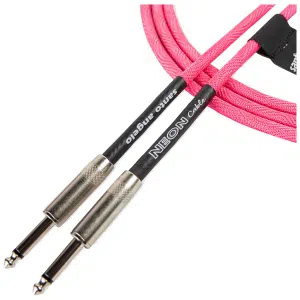 Santo Angelo® NEON Pink Cable Instrumentos Plug ¼" Recto a Plug ¼" Recto OFHC | 3.05mt