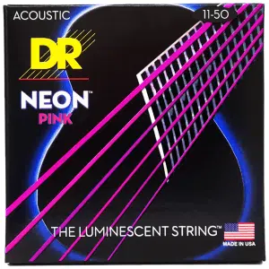 DR NEON™ Pink 11-50 Cuerdas Guitarra Acústica Phosphor Bronze | Rosado