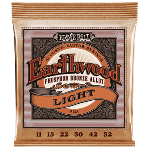 Ernie Ball® 2148 11-52 Earthwood Cuerdas Guitarra Acústica Light Phosphor Bronze