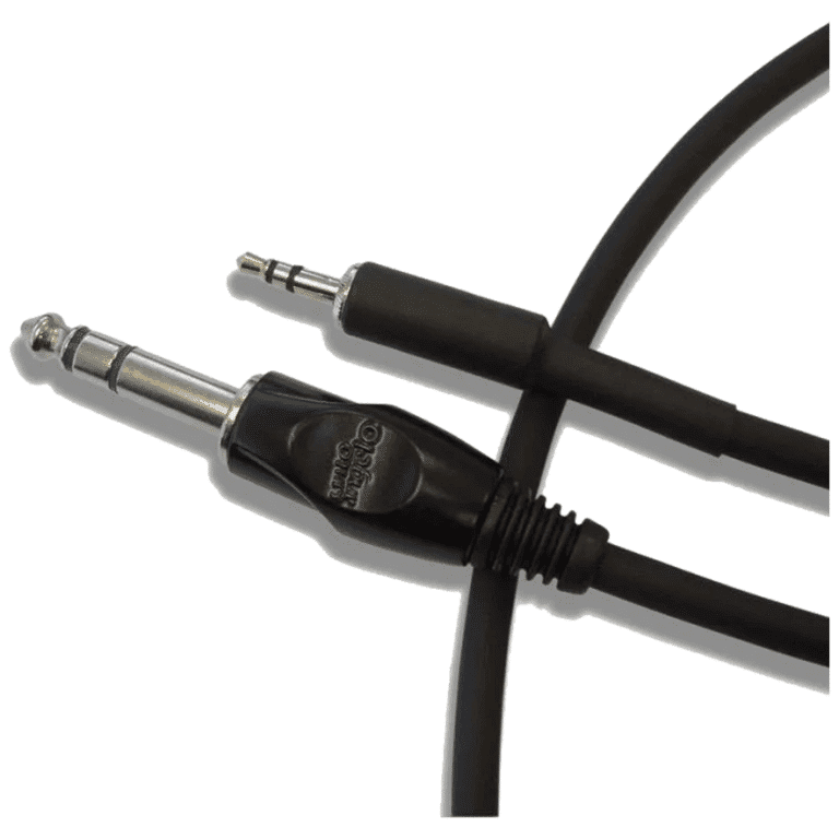 Santo Angelo® AC8 3mt Cable Audio 1Mini Plug ⅛" TRS a 1Plug ¼" TRS OFHC