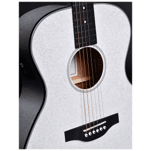 Sigma® GM-1E Glitter Guitarra Grand OM Electroacústica Fishman® | White/Silver