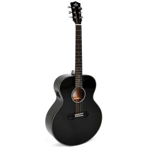 Sigma® GJM-1E Glitter Guitarra Electroacústica Jumbo Fishman® | Black