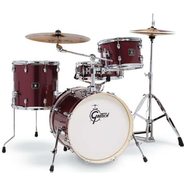 Gretsch Batería Acústica Energy 12,14,18 + 14 X 5,5 Ruby Sparkle